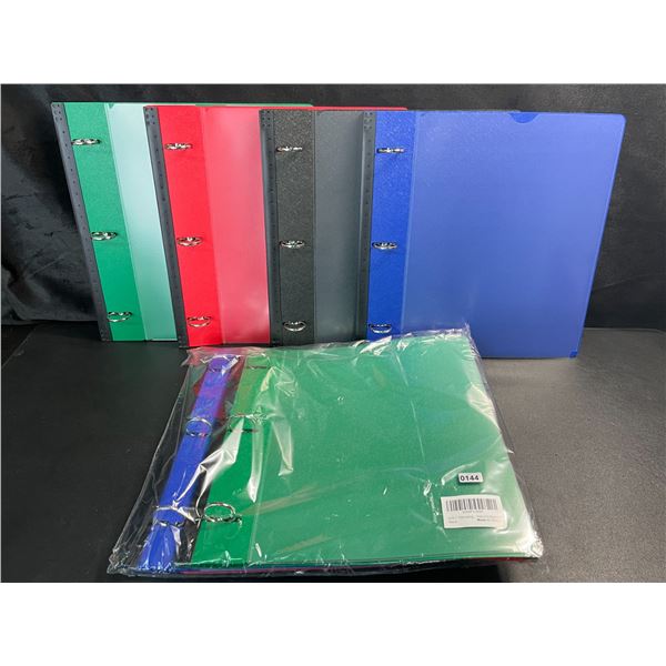 2 Multi-Packs of 1" Telescoping 3-Ring Binders; 4 Per Pack/8 Binders Total - Assorted Colors - New