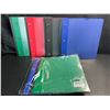 Image 1 : 2 Multi-Packs of 1" Telescoping 3-Ring Binders; 4 Per Pack/8 Binders Total - Assorted Colors - New