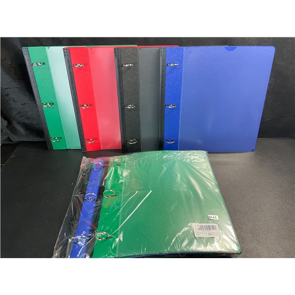 2 Multi-Packs of 1" Telescoping 3-Ring Binders; 4 Per Pack/8 Binders Total - Assorted Colors - New