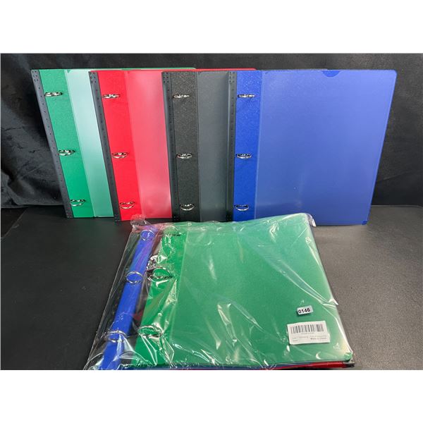 2 Multi-Packs of 1" Telescoping 3-Ring Binders; 4 Per Pack/8 Binders Total - Assorted Colors - New