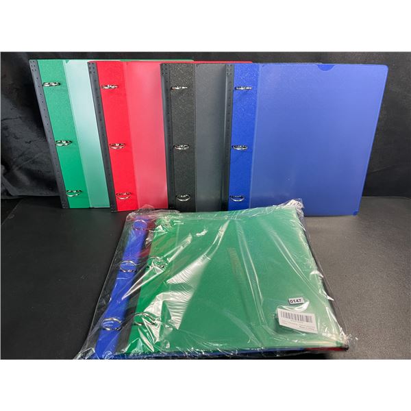 2 Multi-Packs of 1" Telescoping 3-Ring Binders; 4 Per Pack/8 Binders Total - Assorted Colors - New