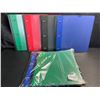 Image 1 : 2 Multi-Packs of 1" Telescoping 3-Ring Binders; 4 Per Pack/8 Binders Total - Assorted Colors - New