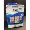 Image 1 : 1 Epson Ecotank Ink 552 Combo Pack - For ET-8500/ET-8550 (C/M/Y/Pk/Gy 5-Pack) - New