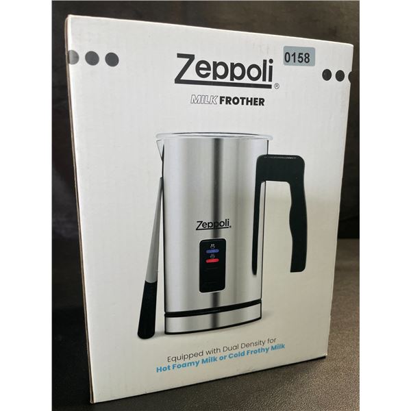 1 Zeppoli Stainless Steel Electric Milk Frother/Warmer with Dual Density - Brand New!