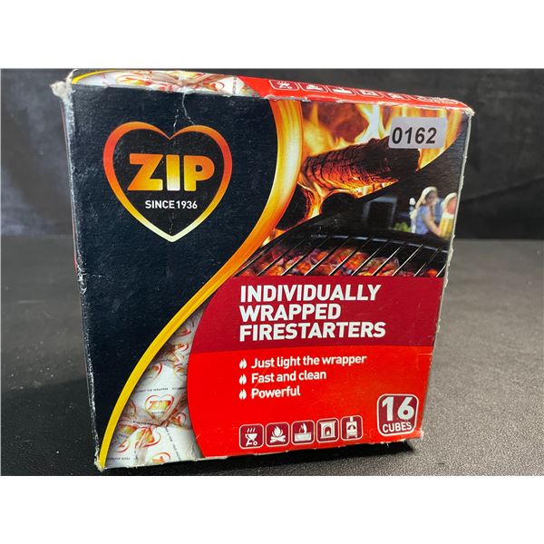 1 Box of Zip Individually Wrapped All Purpose Firestarter Cubes - 16 Cubes - New