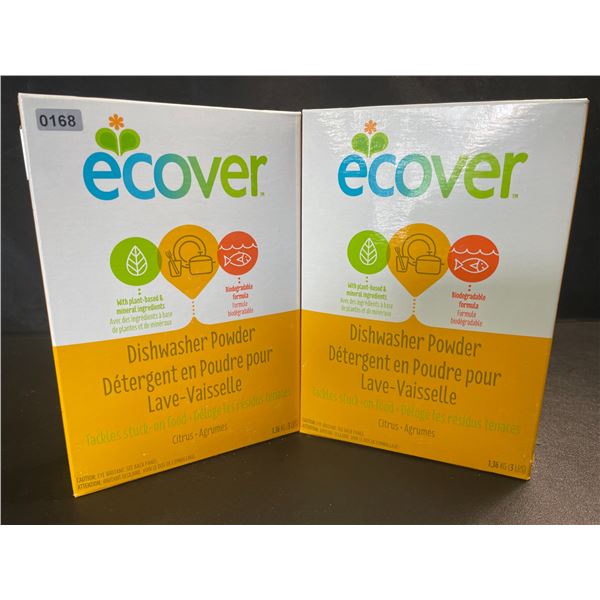 2 Boxes of Ecover Natural Plant-Based Dishwasher Powder - Citrus - 1.36kg - New Sealed