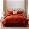 Image 5 : 1 NexHome 7PC King Size Comforter Set/Bed in a Bag (102 x 90") - Burnt Orange - New in Box!