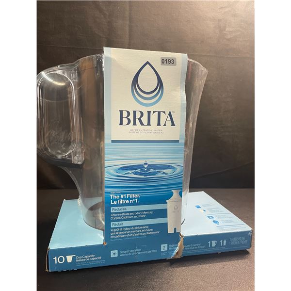 1 BRITA 10-Cup Capacity Water Pitcher with Filter - Brand New