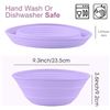 Image 3 : 2 Sets of Silicone Bread Proofing Baskets (2pcs Each) - Includes 10" Oval & 9" Round - Purple - New