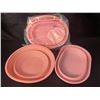 Image 1 : 2 Sets of Silicone Bread Proofing Baskets (2pcs Each) - Includes 10" Oval & 9" Round - Pink - New