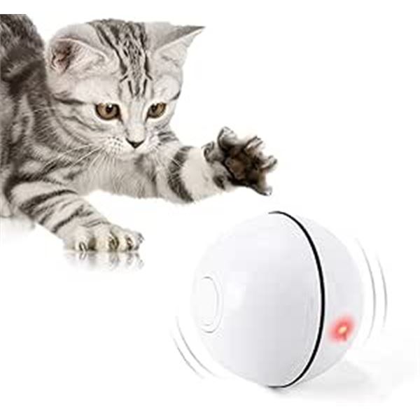 6 LED Light-Up Interactive Cat Ball Toys - Smart Rolling Ball Toys for Cats; Rechargeable - New