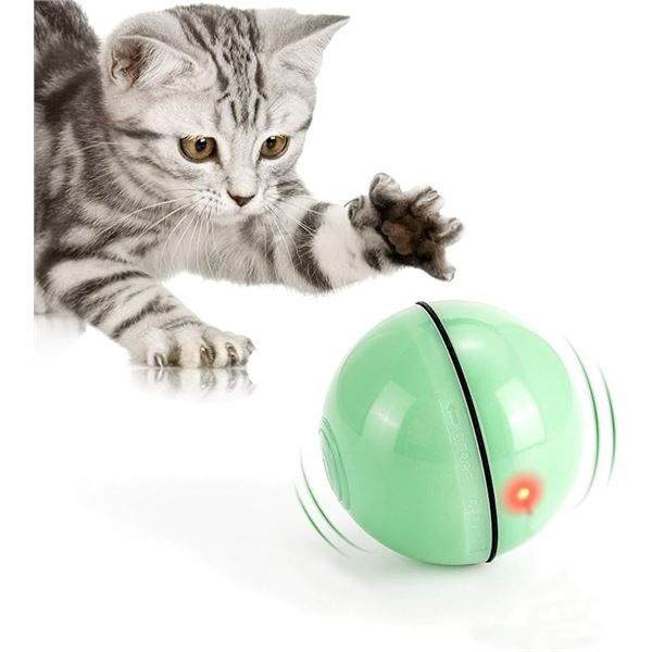 6 LED Light-Up Interactive Cat Ball Toys - Smart Rolling Ball Toys for Cats; Rechargeable - New