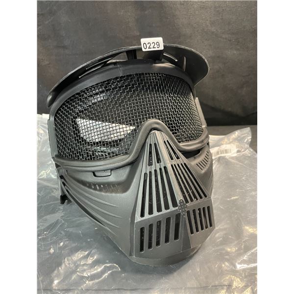 1 Tactical Airsoft/Paintball Full Face Mask - Impact Resistant for Outdoor Sports - New