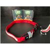 Image 2 : 2 Masbrill LED Light-Up Dog Collars/Safety Collars - Size Large (See Size Chart) - Red - Brand New