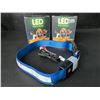 Image 2 : 2 Masbrill LED Light-Up Dog Collars/Safety Collars - Size Medium (See Size Chart) - Blue - Brand New