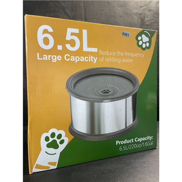 1 Upsky Large Capacity 6.5L Slow Drinking Dog Water Bowl - New in Box