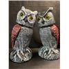 Image 2 : 2PCS Fake Owl Decoy Lawn/Garden Decor Ornaments for Deterring/Scaring Birds - 10" Size - New