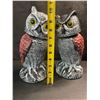 Image 3 : 2PCS Fake Owl Decoy Lawn/Garden Decor Ornaments for Deterring/Scaring Birds - 10" Size - New