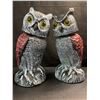 Image 2 : 2PCS Fake Owl Decoy Lawn/Garden Decor Ornaments for Deterring/Scaring Birds - 10" Size - New