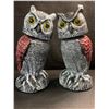 Image 2 : 2PCS Fake Owl Decoy Lawn/Garden Decor Ornaments for Deterring/Scaring Birds - 10" Size - New