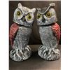 Image 2 : 2PCS Fake Owl Decoy Lawn/Garden Decor Ornaments for Deterring/Scaring Birds - 10" Size - New