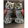 Image 2 : 2PCS Fake Owl Decoy Lawn/Garden Decor Ornaments for Deterring/Scaring Birds - 10" Size - New