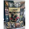Image 3 : 1 Motorcycle Design Plush Blanket/Gift for Men - Large 80" x 60" Blanket Size - New Sealed