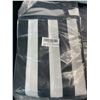Image 3 : 3 Large Beach Bags for Women - Waterproof Beach Tote Bags - 17" x 15" Size; Black/White Stripes; New