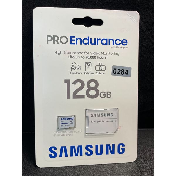 1 Samsung Pro Endurance 128GB MicroSDXC Memory Card with Adapter - New Sealed