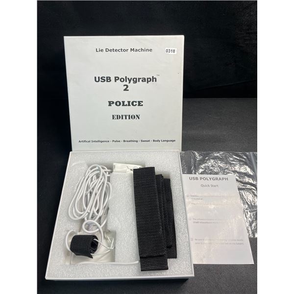 1 USB Polygraph 2 Police Edition Lie Detector Machine/Device - Open Box