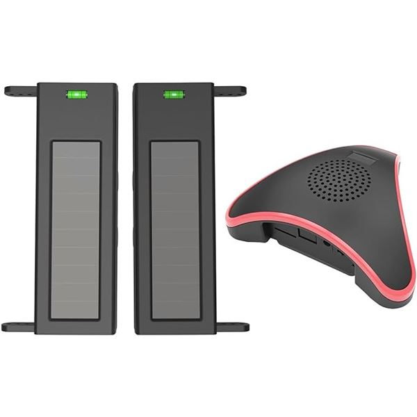 1 Solar Powered Wireless Driveway Alarm System; 1/4 Mile Long Range - Outdoor/Weatherproof - NEW
