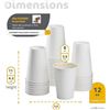 Image 6 : Gourmex 1000 Count Disposable White Coffee Cups - 12oz - Brand New!