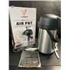 Image 2 : 1 Vondior 64oz Stainless Steel Air Pot Coffee Dispenser; Insulated Thermal Coffee Carafe - New
