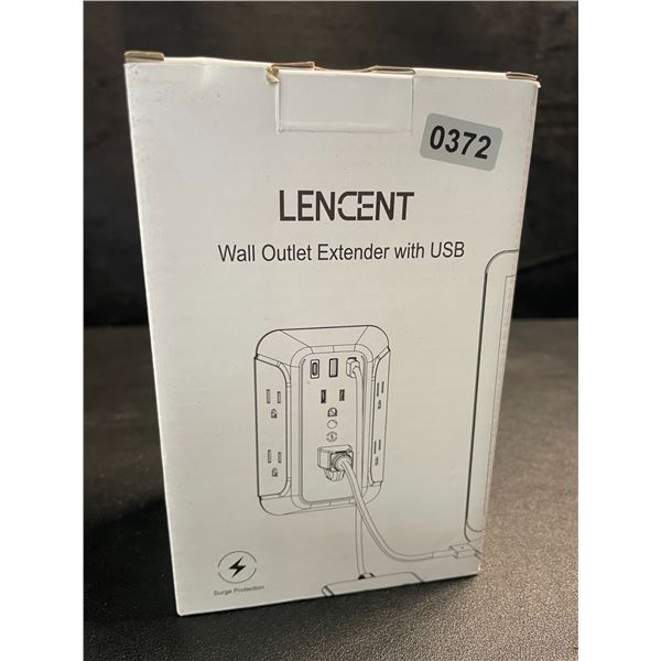 1 Lencent Wall Outlet Extender/Charger with USB Ports - New