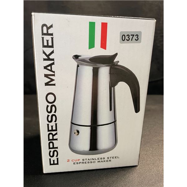 1 Stainless Steel 2-Cup Espresso Maker/Coffee Pot - New in Box