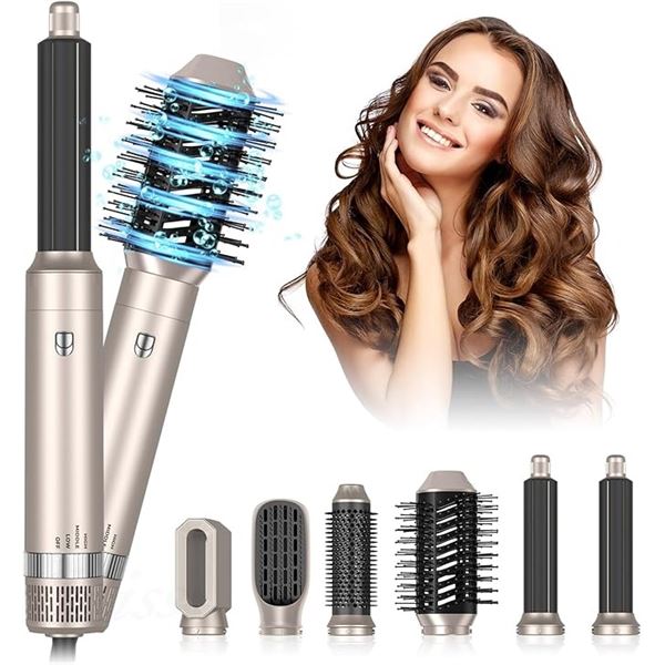 6-In-1 Multifunction Hot Air Styler for Hair - Dry/Straighten/Curl Hair - New in Box!