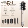 Image 8 : 6-In-1 Multifunction Hot Air Styler for Hair - Dry/Straighten/Curl Hair - New in Box!