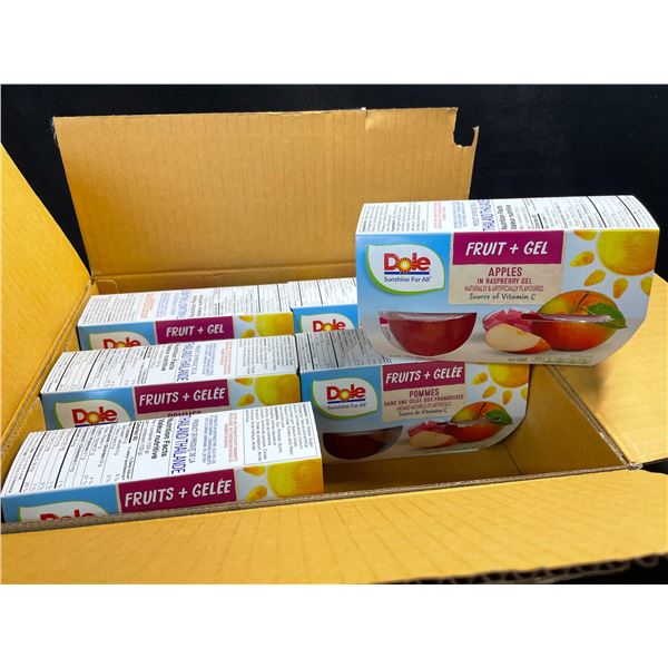 1 Case of Dole Fruit Cups; Apples in Raspberry Gel - 6 x 4-Packs Included - BB: 05/2025 - New