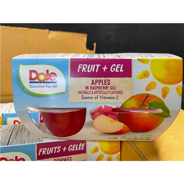 1 Case of Dole Fruit Cups; Apples in Raspberry Gel - 6 x 4-Packs Included - BB: 05/2025 - New