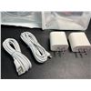 Image 3 : 2 Multi-Packs of iPhone Fast Chargers - 20W Wall Blocks & 6FT Cords (2 Per Pack/4 Total) - New
