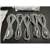 Image 2 : 3 Packs of Braided/Heavy Duty iPhone/Lightning Charging Cables - 5 Per Pack/15 Total - New