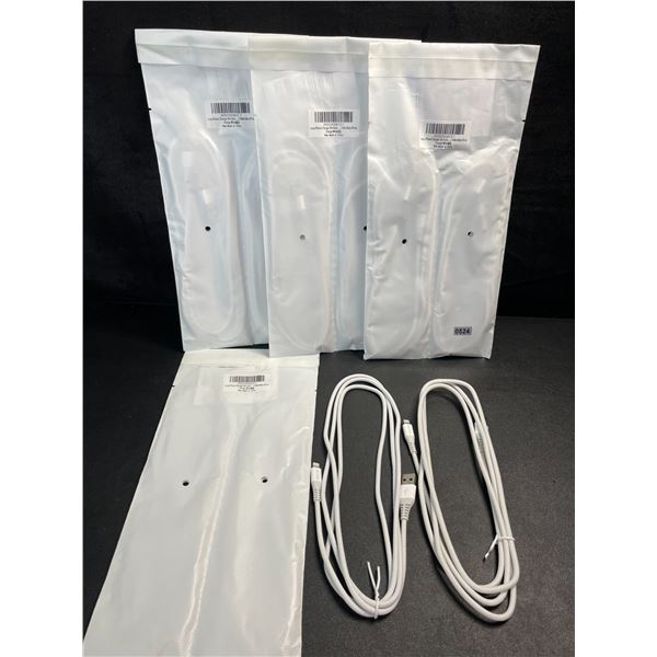 4 Packs of Braided/Heavy Duty iPhone/Lightning Charging Cables (6FT) - 2 Per Pack/8 Total - New