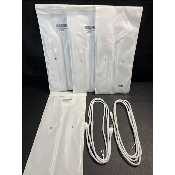 4 Packs of Braided/Heavy Duty iPhone/Lightning Charging Cables (6FT) - 2 Per Pack/8 Total - New