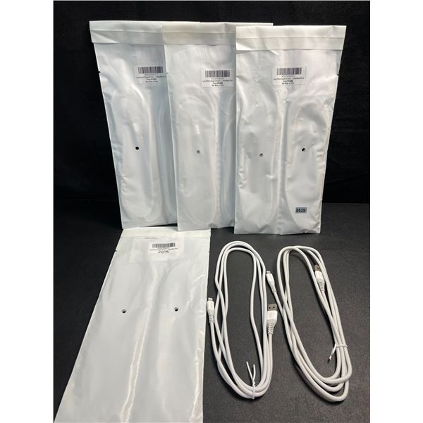 4 Packs of Braided/Heavy Duty iPhone/Lightning Charging Cables (6FT) - 2 Per Pack/8 Total - New