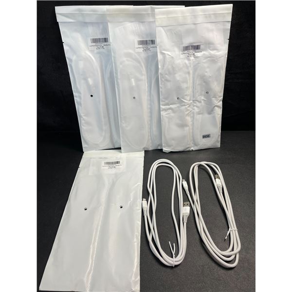 4 Packs of Braided/Heavy Duty iPhone/Lightning Charging Cables (6FT) - 2 Per Pack/8 Total - New
