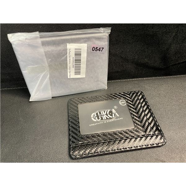 2 Men's Slim Minimalist Carbon Fiber Wallets - Black - Brand New