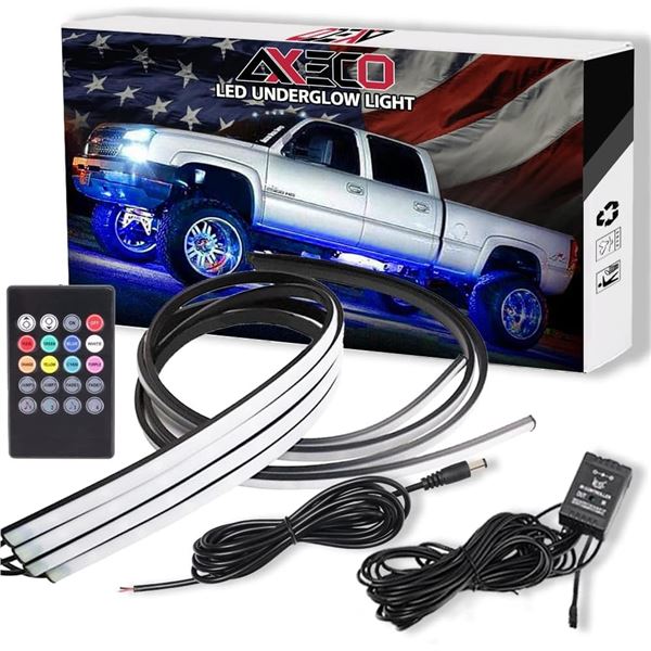 1 Axeco Car/Truck LED RGB Underglow Lighting Kit for Vehicles - New in Box