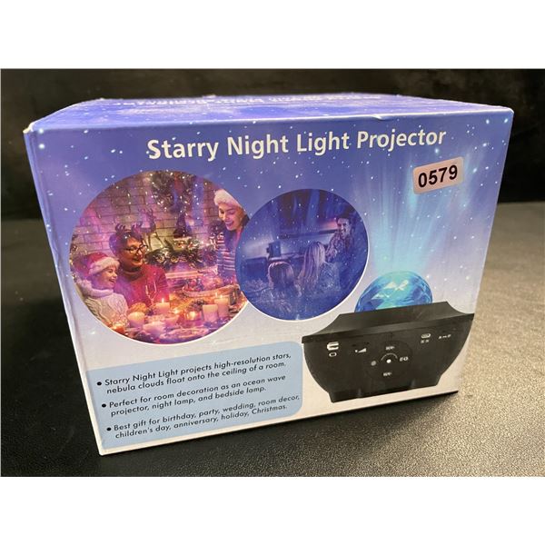1 LED Starry Night Star Light Projector/Star Night Light w/ Built-In Speaker & Remote Control - New