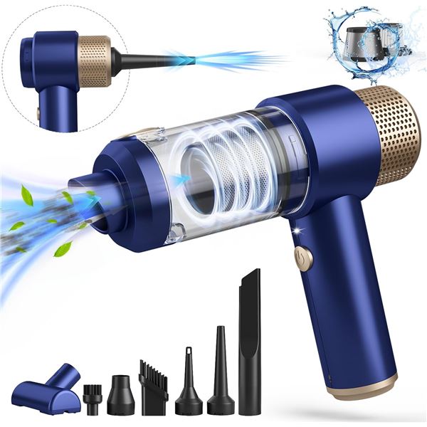 1 High Power Cordless Car Vacuum Cleaner/Air Duster Blower w/ LED Light - Brand New