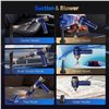 Image 8 : 1 High Power Cordless Car Vacuum Cleaner/Air Duster Blower w/ LED Light - Brand New